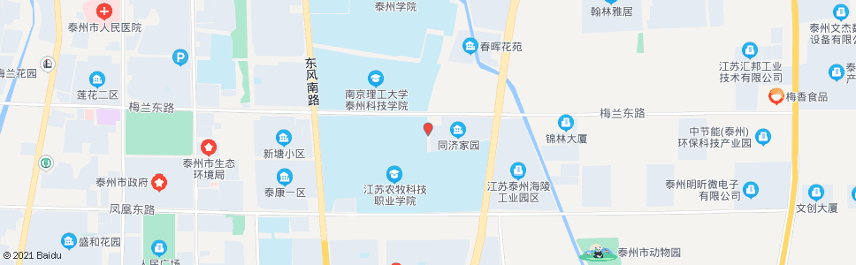 泰州同济家园(西门)_公交站地图_泰州公交_妙搜公交查询2024
