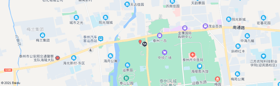 泰州新西仓路_公交站地图_泰州公交_妙搜公交查询2024