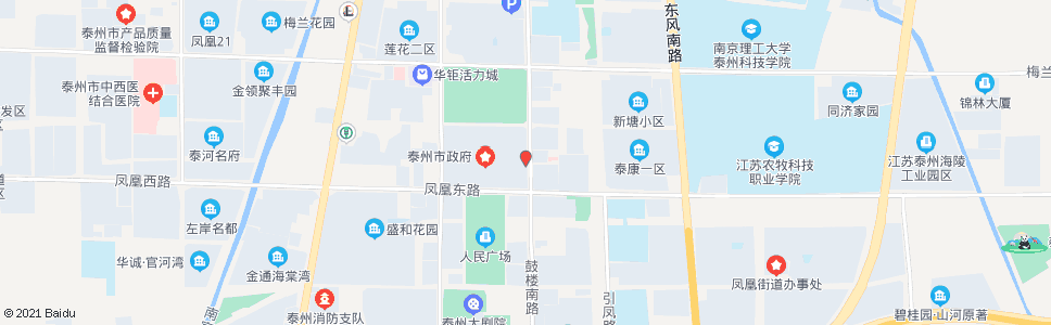 泰州市政府东门_公交站地图_泰州公交_妙搜公交查询2025