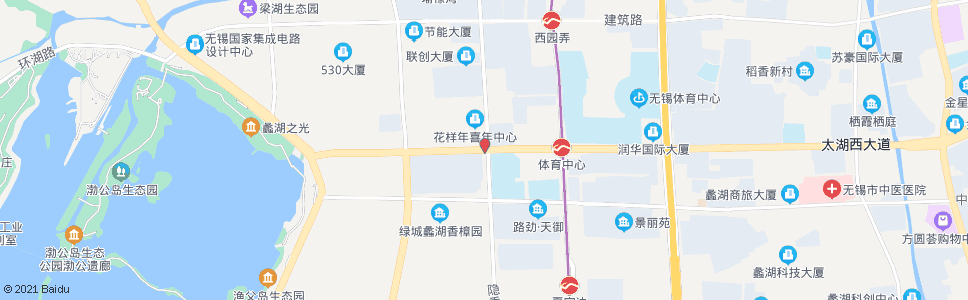 无锡隐秀路(太湖大道)_公交站地图_无锡公交_妙搜公交查询2024