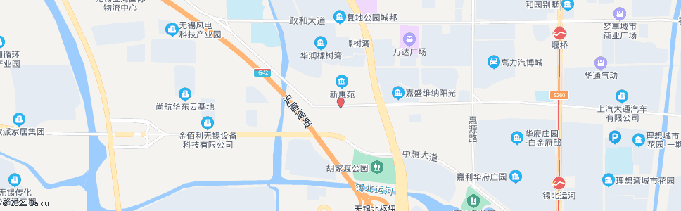 无锡新惠苑_公交站地图_无锡公交_妙搜公交查询2025