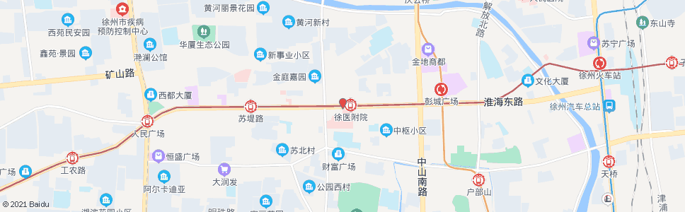 徐州市二院_公交站地图_徐州公交_妙搜公交查询2024