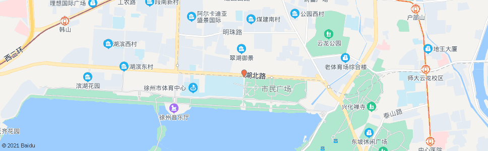 徐州滨湖公园北门_公交站地图_徐州公交_妙搜公交查询2024