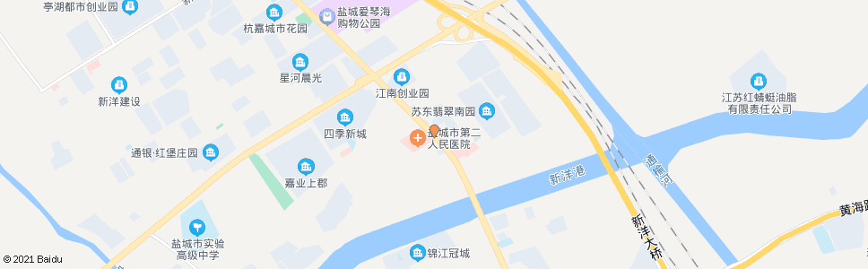 盐城市二院_公交站地图_盐城公交_妙搜公交查询2025