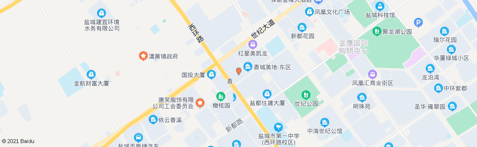 盐城中庚香城美地_公交站地图_盐城公交_妙搜公交查询2024