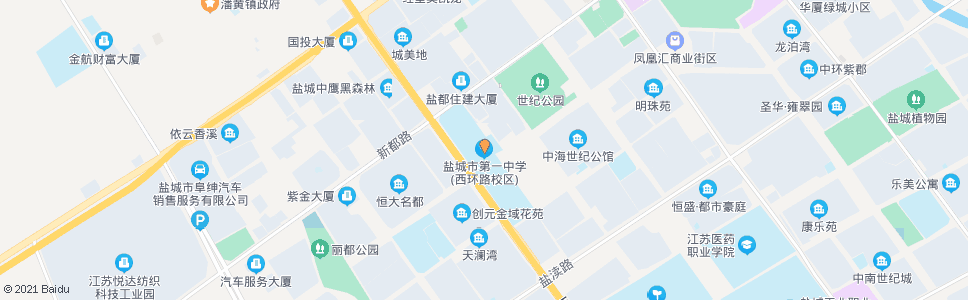 盐城招呼站(盐城市第一中学)_公交站地图_盐城公交_妙搜公交查询2025