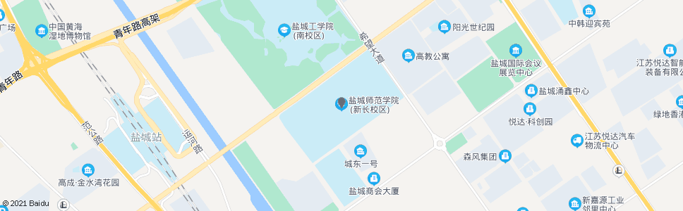 盐城师范学院新长校区_公交站地图_盐城公交_妙搜公交查询2025