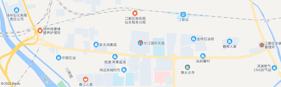 扬州长江国际花园_公交站地图_扬州公交_妙搜公交查询2024
