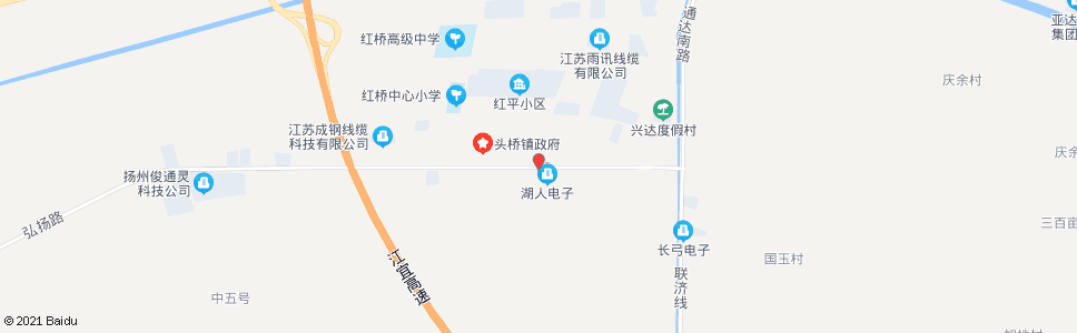 扬州红桥邮电局_公交站地图_扬州公交_妙搜公交查询2024