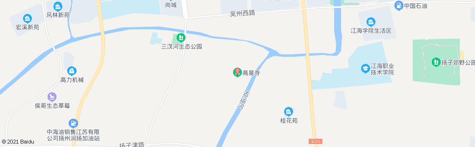 扬州江海学院(高旻寺)_公交站地图_扬州公交_妙搜公交查询2024