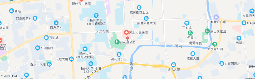 扬州苏北医院(南门)_公交站地图_扬州公交_妙搜公交查询2024