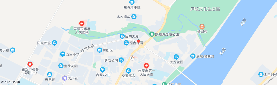 吉安城南圆盘_公交站地图_吉安公交_妙搜公交查询2024