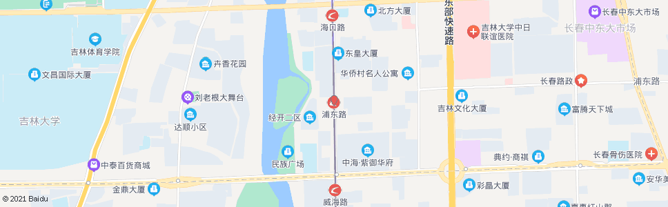长春浦东路站_公交站地图_长春公交_妙搜公交查询2024