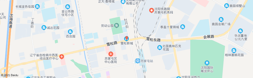 沈阳北九路雪松新城_公交站地图_沈阳公交_妙搜公交查询2024