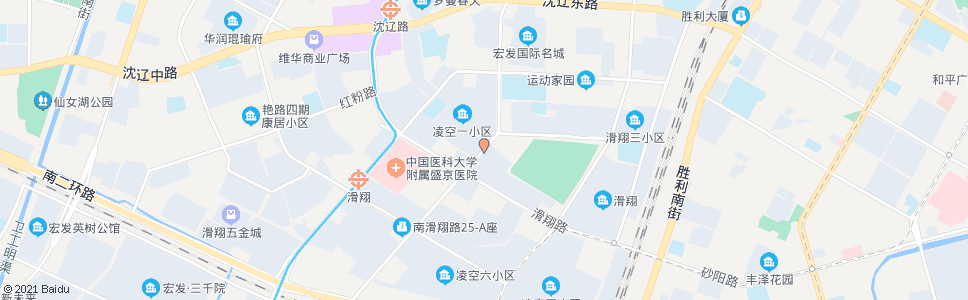 沈阳腾飞一街北滑翔路_公交站地图_沈阳公交_妙搜公交查询2024