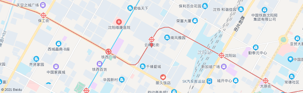 沈阳北四路云峰街_公交站地图_沈阳公交_妙搜公交查询2024