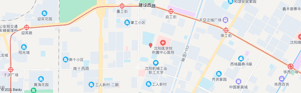 沈阳南八路启工街_公交站地图_沈阳公交_妙搜公交查询2024