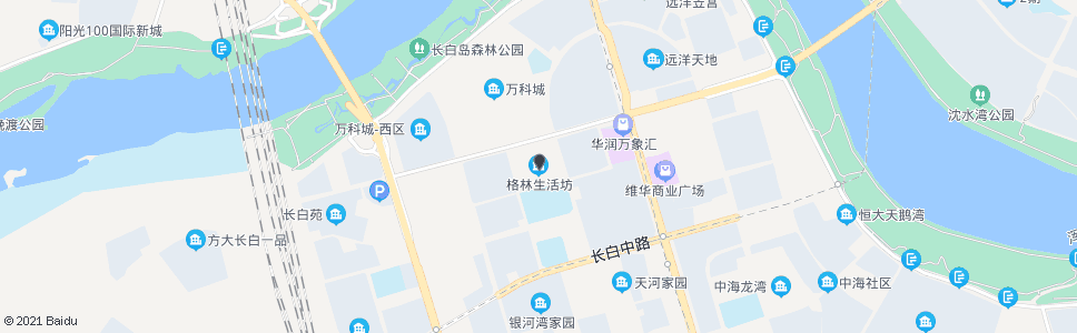 沈阳长白西路格林生活坊_公交站地图_沈阳公交_妙搜公交查询2025