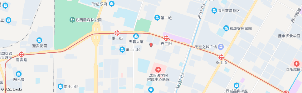 沈阳南六路启西巷_公交站地图_沈阳公交_妙搜公交查询2024