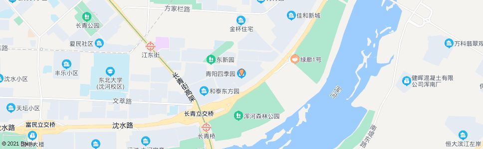 沈阳青阳四季园_公交站地图_沈阳公交_妙搜公交查询2024