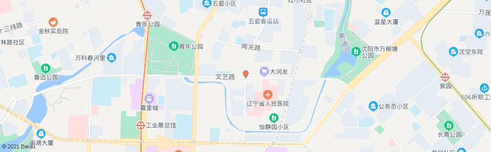 沈阳小南街文艺路_公交站地图_沈阳公交_妙搜公交查询2025