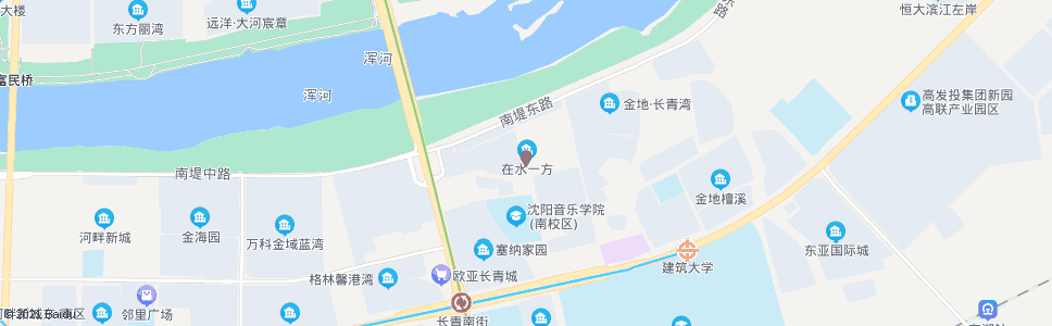 沈阳文汇街南堤路_公交站地图_沈阳公交_妙搜公交查询2024