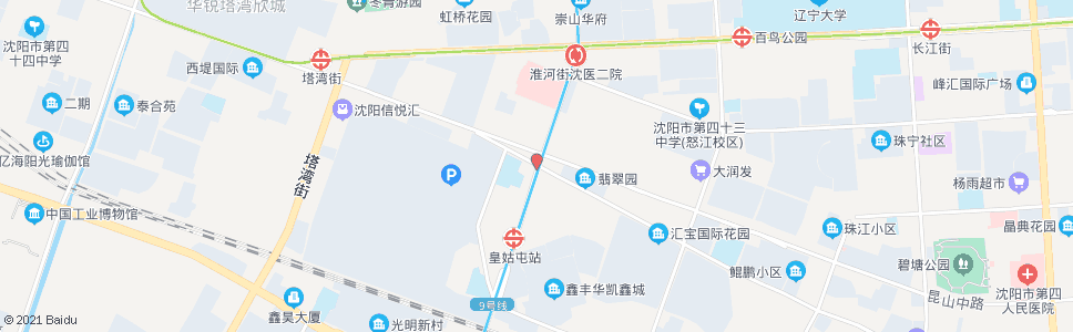 沈阳淮河街华山路_公交站地图_沈阳公交_妙搜公交查询2024