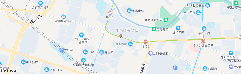 沈阳塔湾街昆山路_公交站地图_沈阳公交_妙搜公交查询2024