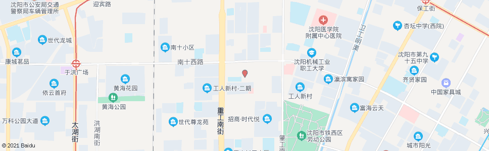 沈阳赞工街南十路_公交站地图_沈阳公交_妙搜公交查询2024