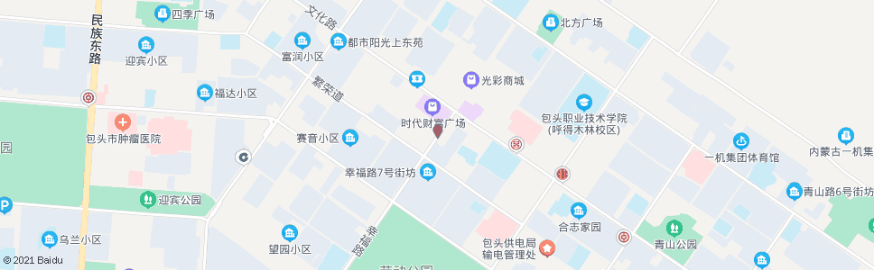 包头王府井青山店(幸福路)_公交站地图_包头公交_妙搜公交查询2024