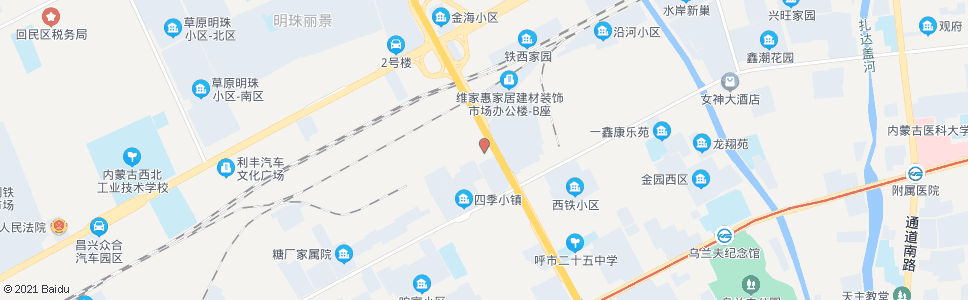 呼和浩特通达建材市场_公交站地图_呼和浩特公交_妙搜公交查询2024