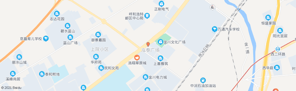 呼和浩特金川立交桥北口_公交站地图_呼和浩特公交_妙搜公交查询2025