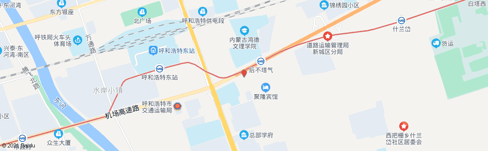 呼和浩特呼市公路工程局机械处_公交站地图_呼和浩特公交_妙搜公交查询2024