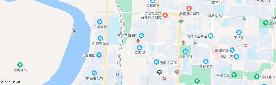 乌海京海城小区_公交站地图_乌海公交_妙搜公交查询2024