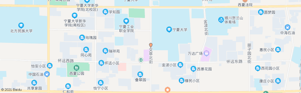 银川文萃街朔方路口_公交站地图_银川公交_妙搜公交查询2024