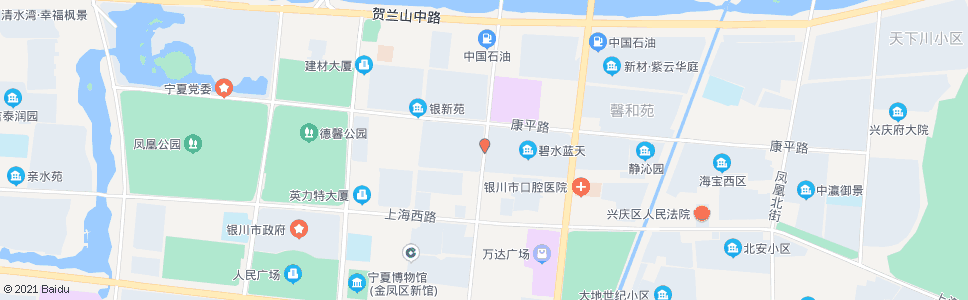 银川尹家渠街康平路口_公交站地图_银川公交_妙搜公交查询2024