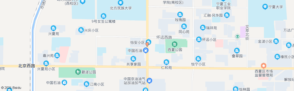 银川怀远路文昌街口_公交站地图_银川公交_妙搜公交查询2025