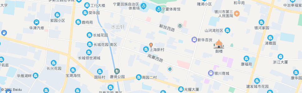 银川新华西街口_公交站地图_银川公交_妙搜公交查询2025