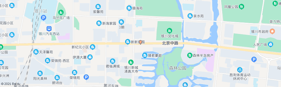 银川北京路满城街口_公交站地图_银川公交_妙搜公交查询2024