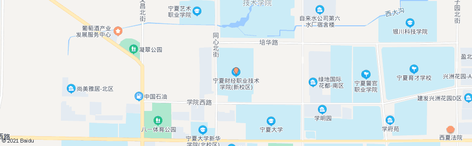 银川宁夏财校_公交站地图_银川公交_妙搜公交查询2024