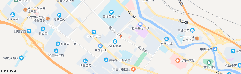 西宁开元路西_公交站地图_西宁公交_妙搜公交查询2024