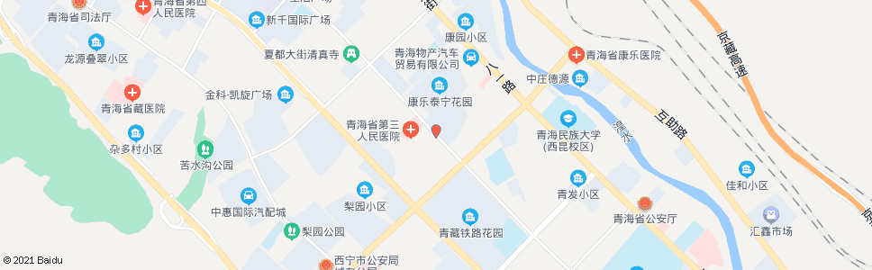 西宁花园路口_公交站地图_西宁公交_妙搜公交查询2024