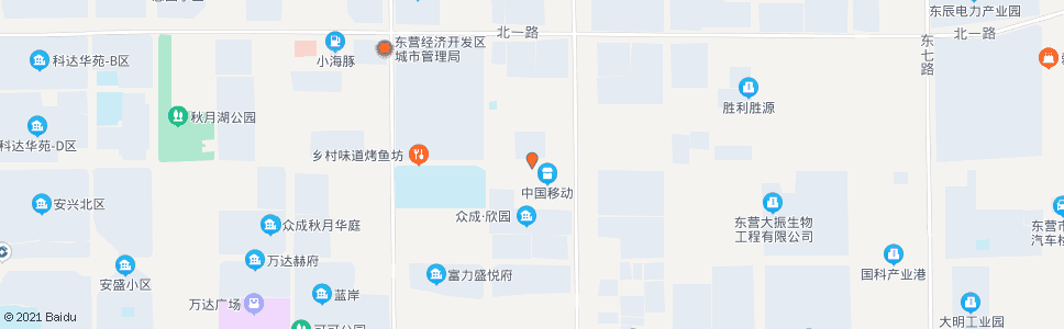 东营东城移动公司(大渡河路)_公交站地图_东营公交_妙搜公交查询2025