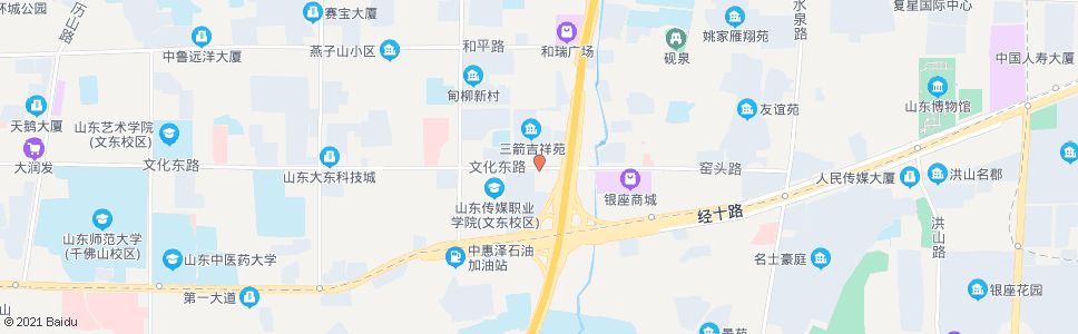 济南文化东路东口(路口北)_公交站地图_济南公交_妙搜公交查询2025