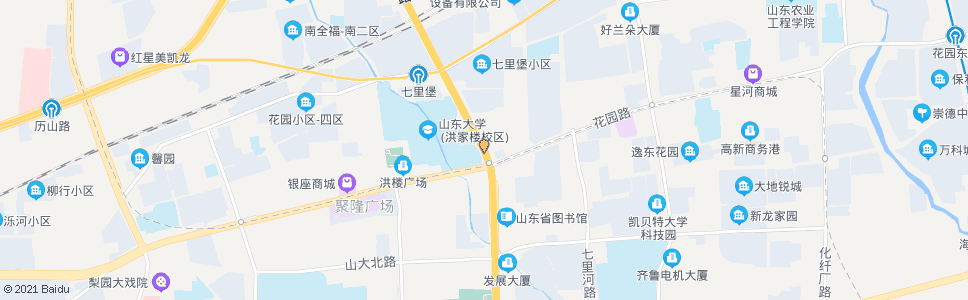 济南花园路中段_公交站地图_济南公交_妙搜公交查询2024