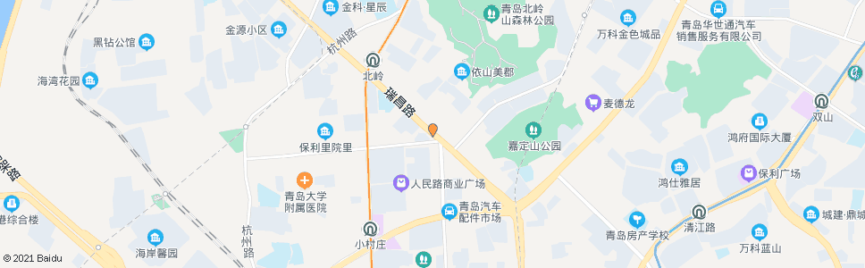 青岛嘉定路东站_公交站地图_青岛公交_妙搜公交查询2025