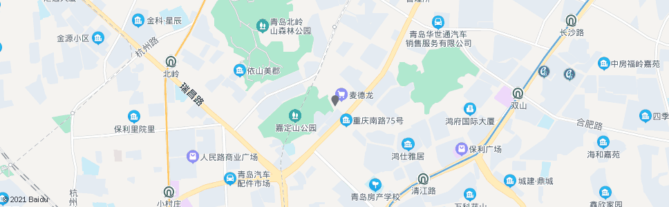 青岛清江路(重庆南路)_公交站地图_青岛公交_妙搜公交查询2024