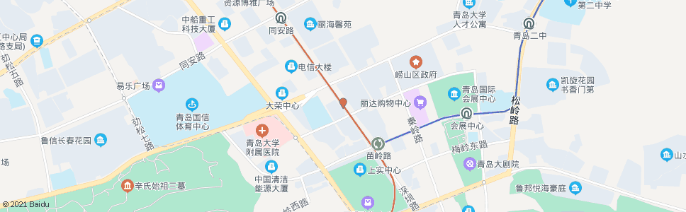 青岛深圳路仙霞岭路_公交站地图_青岛公交_妙搜公交查询2024