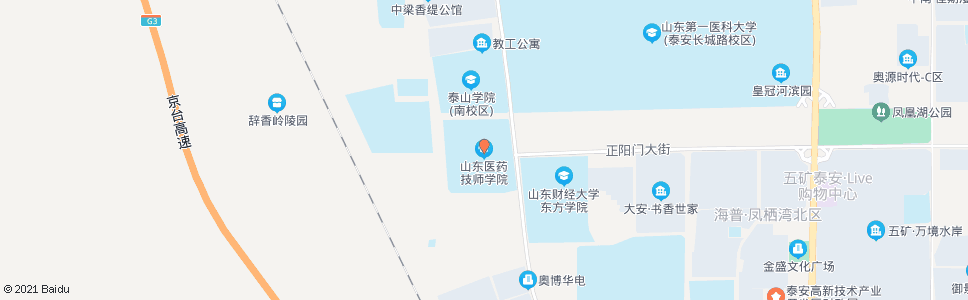 泰安山东医药技师学院_公交站地图_泰安公交_妙搜公交查询2024