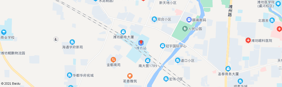 潍坊火车站(和平路)_公交站地图_潍坊公交_妙搜公交查询2024